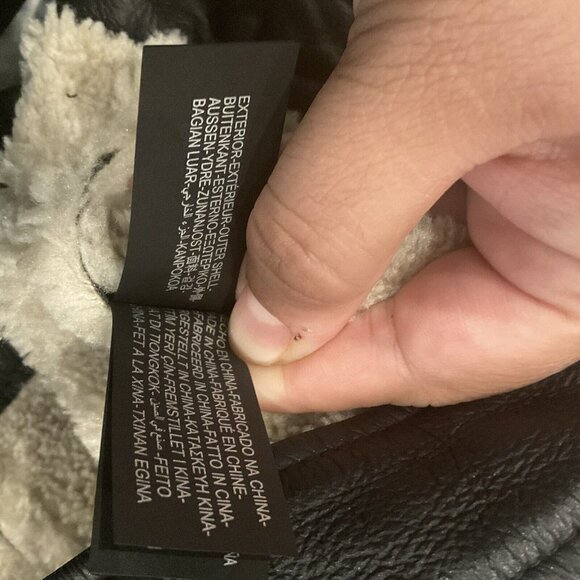 Zara Girls Black Faux Fur Shearling Biker Jacket Zipper Belt Size 8-9 130cm coat - Picture 13 of 16